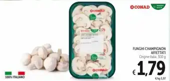 Spazio Conad Funghi Champignon Affettati 300 g offerta