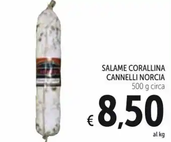 Spazio Conad Salame Corallina Cannelli Norcia 500 g offerta