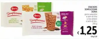 Spazio Conad Doria Crackers Semplicissimi 245 g offerta
