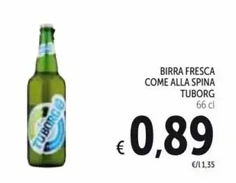 Spazio Conad Tuborg Birra Fresca Come Alla Spina 66 cl offerta