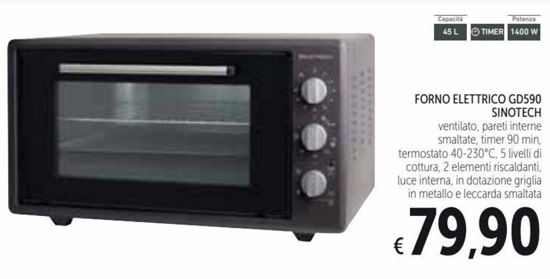 Sinotech Forno Elettrico GD590 offerta di Spazio Conad