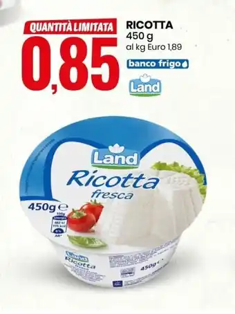Eurospin Land Ricotta 450 g offerta