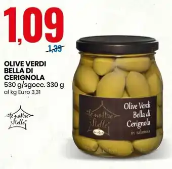 Eurospin Olive Verdi Bella di Cerignola 530 g/330 g offerta