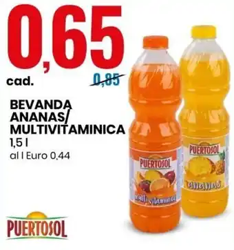 Eurospin Puertosol Bevanda Ananas/Multivitaminica 1,5l offerta