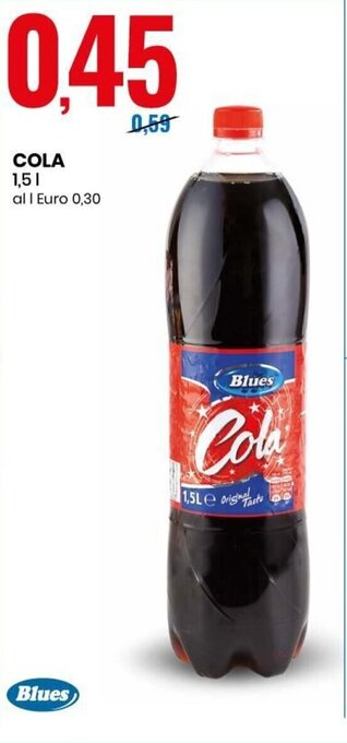 Eurospin Blues Cola 1,5 l offerta
