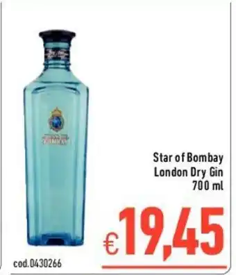 C+C Italmarket Star of Bombay London Dry Gin 700 ml offerta