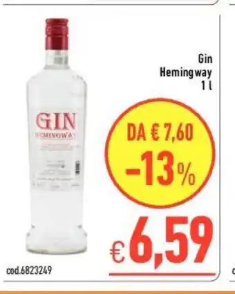 C+C Italmarket Gin Hemingway 1 L offerta