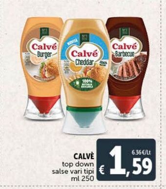 Deco Market Calvé top down salse vari tipi ml 250 offerta