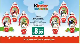 Deco Superstore Kinder gran sorpresa uovo di cioccolato offerta