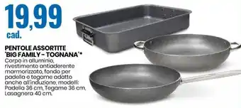 Eurospin Pentole Assortite 'Big Family - Tognana' offerta