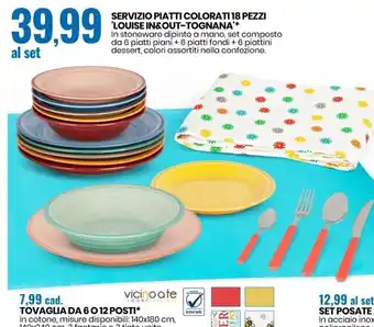 Servizio Piatti Colorati 18 Pezzi 'Louise in&out-Tognana'