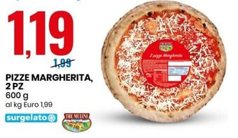 Eurospin Pizze Margherita, 2 pz 600 g offerta