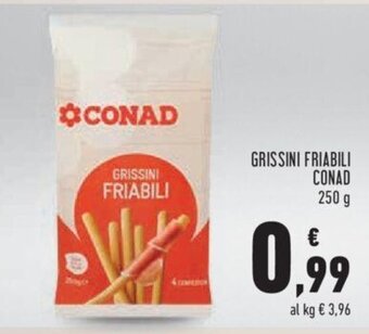 Conad Conad Grissini Friabili 250 g offerta