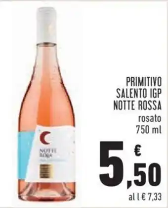 Conad Notte Rossa Primitivo Salento IGP rosato 750 ml offerta