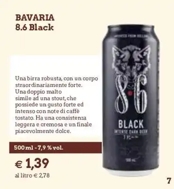 Famila Bavaria 8.6 Black 500ml offerta