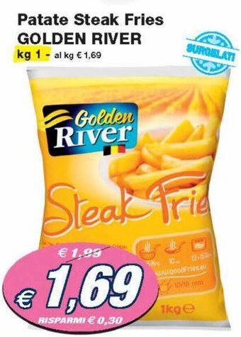Prix Quality Golden River Patate Steak Fries 1 kg offerta
