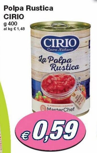 Prix Quality Cirio Polpa Rustica 400 g offerta