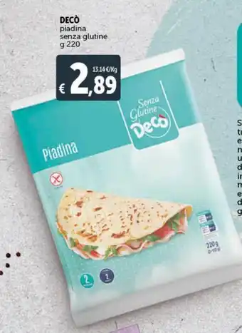 Deco Maxistore Decò piadina senza glutine offerta