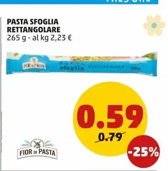 PENNY Pasta sfoglia rettangolare fior di pasta 265 g offerta