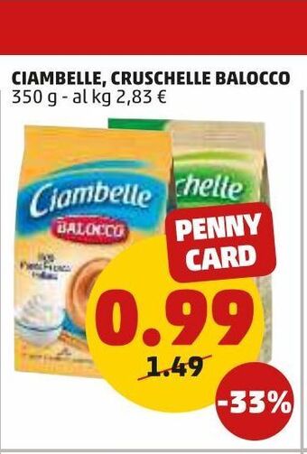 PENNY Ciambelle, cruschelle balocco 350 g offerta