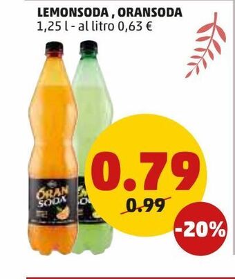 PENNY Lemonsoda oransoda 1.25 l offerta