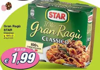 Prix Quality Star Gran Ragù Classico 180 g x 2 offerta