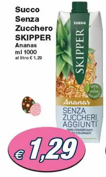 Prix Quality Skipper Succo Senza Zucchero Ananas 1000 ml offerta