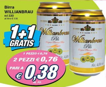 Prix Quality Willianbrau Birra 330 ml offerta