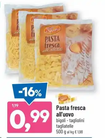 DPiù Pasta fresca all'uovo 500 g offerta