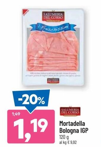 DPiù Salumeria Del Corso Mortadella Bologna IGP 120 g offerta