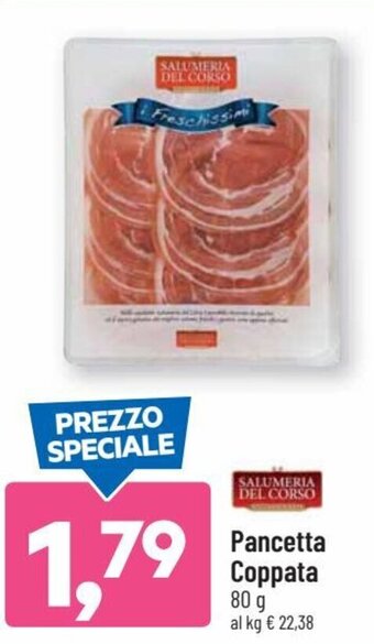 DPiù Salumeria Del Corso Pancetta Coppata 80 g offerta