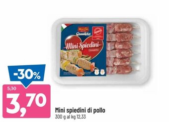 DPiù Mini spiedini di pollo 300 g offerta