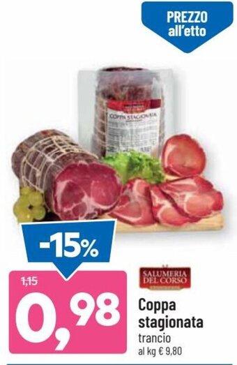 DPiù Salumeria del Corso Coppa stagionata offerta