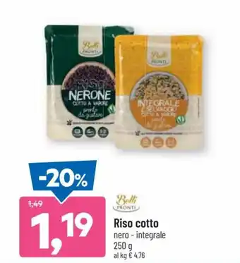 DPiù Belli Pronti Riso cotto 250 g offerta