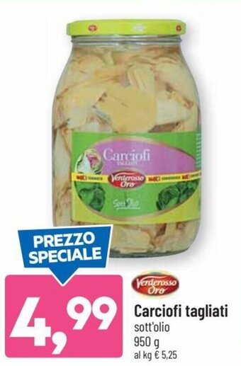 DPiù Verderosso Oro Carciofi tagliati 950 g offerta