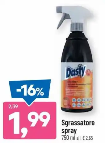 DPiù Dasty Sgrassatore spray 750 ml offerta