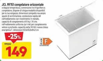 DPiù JCL MF151 congelatore orizzontale 63,5x55,6x84,0 cm offerta