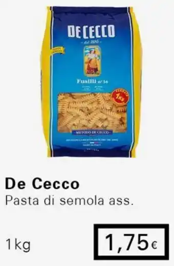 Iper Tosano De Cecco Pasta di semola ass. 1kg offerta