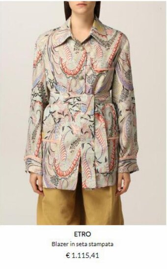Etro Blazer in seta stampata