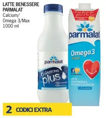 Iper Tosano Parmalat Latte Benessere Calcium/Omega 3/Max 1000 ml offerta
