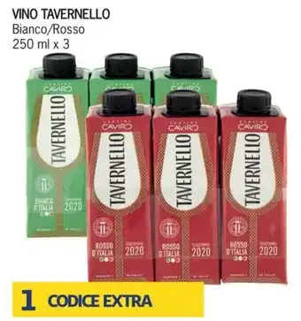 Iper Tosano Tavernello Vino Bianco/Rosso 250 mlx3 offerta