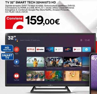 Ipercoop TV 32' Smart Tech 32HA10T3 HD offerta