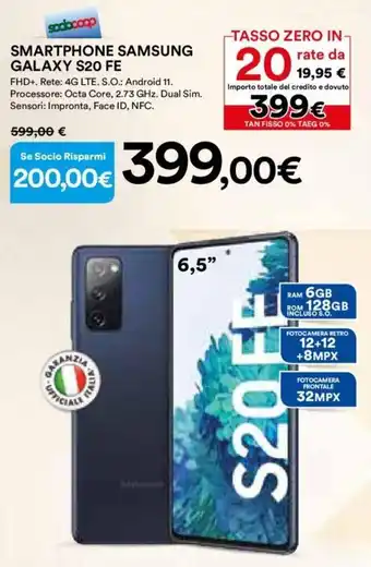 Ipercoop Samsung Galaxy Smartphone S20 FE offerta