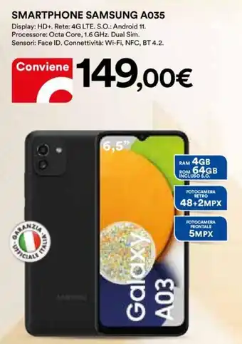 Ipercoop Samsung Smartphone A035 offerta