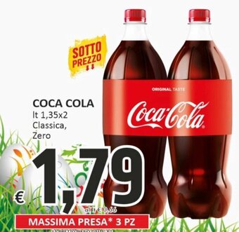 Paghi Poco Coca Cola lt 1,35x2 Classica, Zero offerta