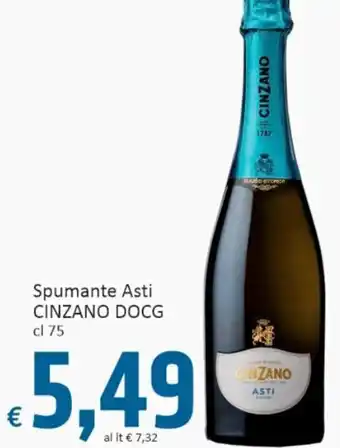 Paghi Poco Cinzano Spumante Asti Docg cl 75 offerta