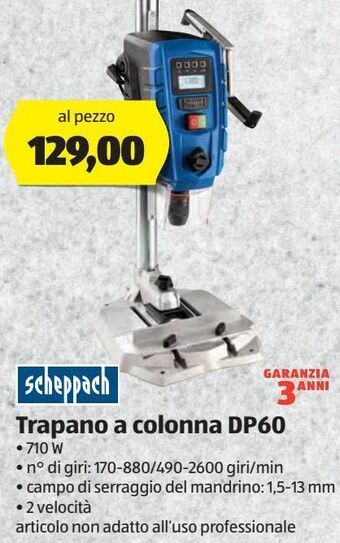 ALDI Scheppach trapano a colonna dp60 offerta