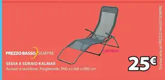 JYSK Sedia a sdraio kalmar offerta