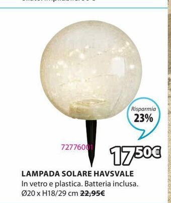 JYSK Lampada solare offerta