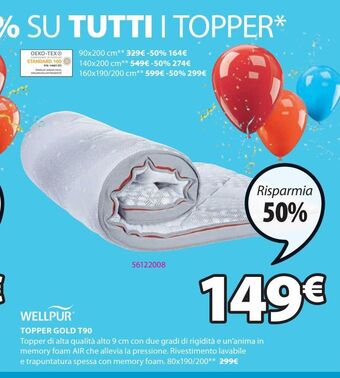 JYSK Topper gold t90 offerta